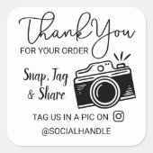 Thank You Snap, Tag & Share Social Media Camera (Front)