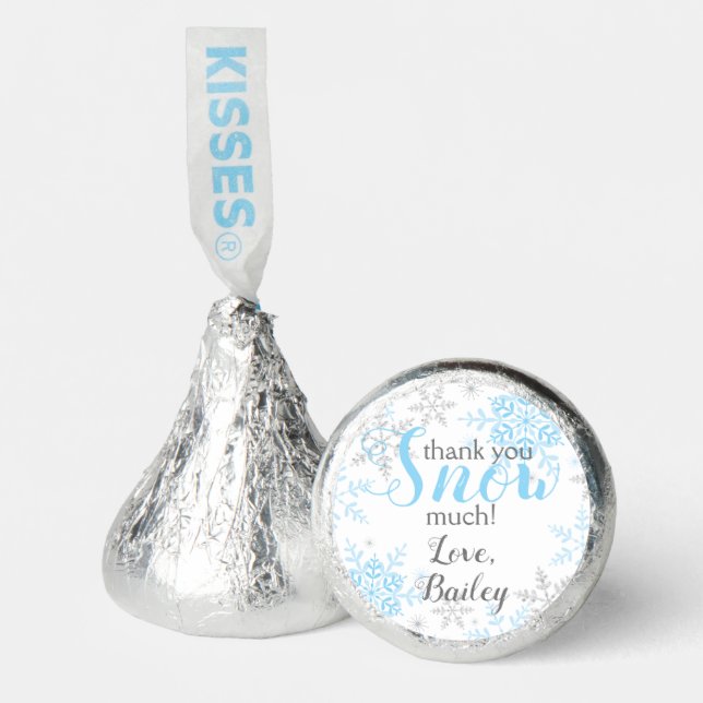 Thank You SNOW Much Boy Winter ONEderland Blue Hershey®'s Kisses® (Front)