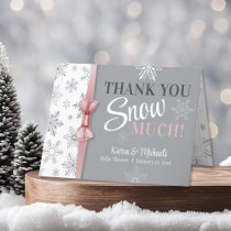 Thank You SNOW Much Pink Snowflake Baby Shower
