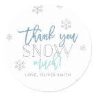 Thank You SNOW Much Silver Blue