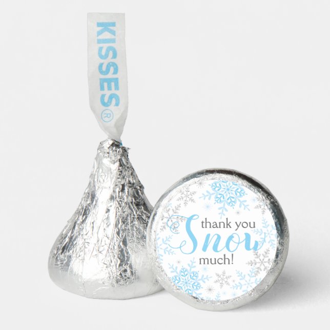 Thank You SNOW Much Winter ONEderland Blue Silver Hershey®'s Kisses® (Front)
