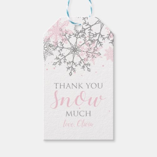 Thank you SNOW much Winter Onederland favor tags