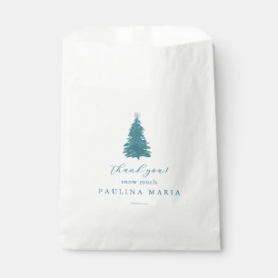 Thank You Snow Much Winter Quinceanera Pine Tree Favor Bag