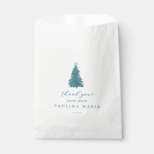 Thank You Snow Much Winter Quinceanera Pine Tree Favor Bag
