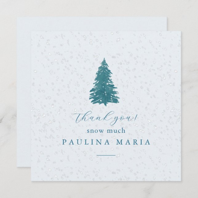 Thank You Snow Much Winter Tree Quinceanera (Front/Back)