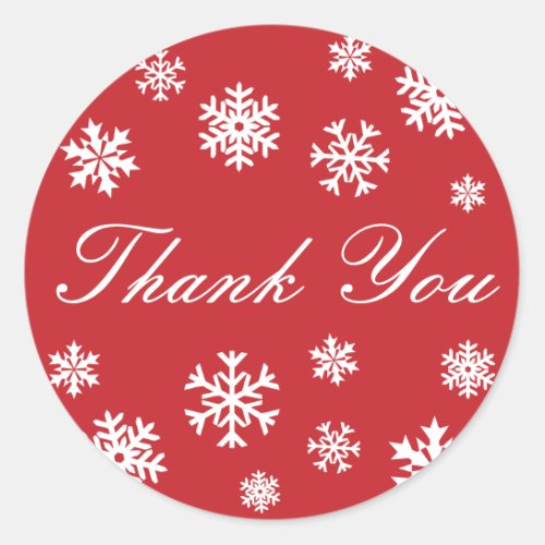 Thank You Snowflakes Envelope Sticker Seal