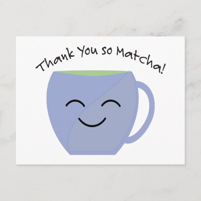 Thank You So Matcha Holiday Postcard (Front)