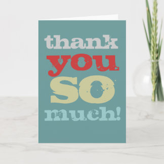 thank you so much card