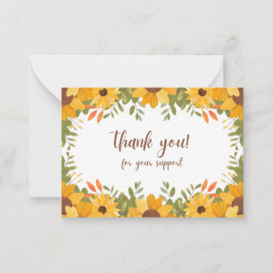 Thank You So Much for Your Support – Heartfelt Note Card