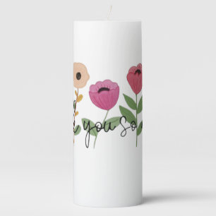 Thank You So Much Grateful Blooms With Thanks A No Pillar Candle