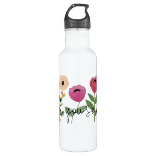 Thank You So Much Grateful Blooms With Thanks A No Stainless Steel Water Bottle