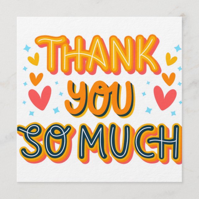 Thank you so much  invitation (Front)