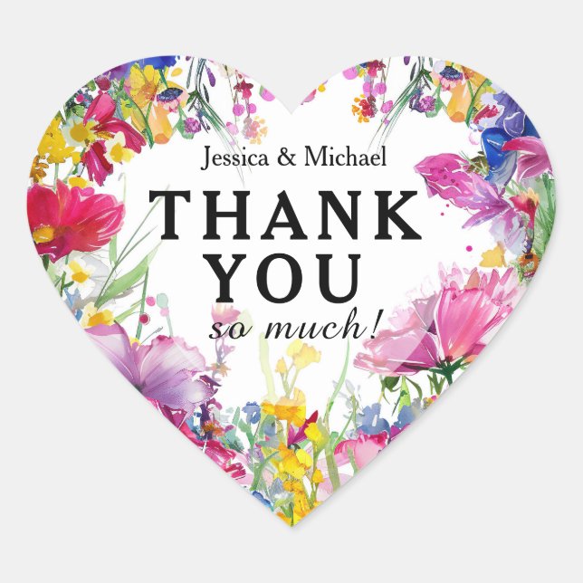 Thank you so much! Meadow Blooms Bliss Heart Sticker (Front)