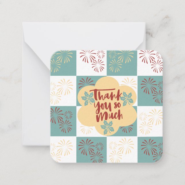Thank you So much: Note Card (Front)