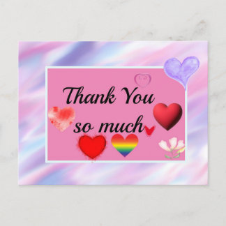 thank you so much post card