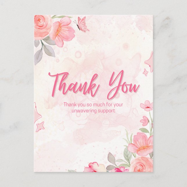 Thank you so much  postcard (Front)