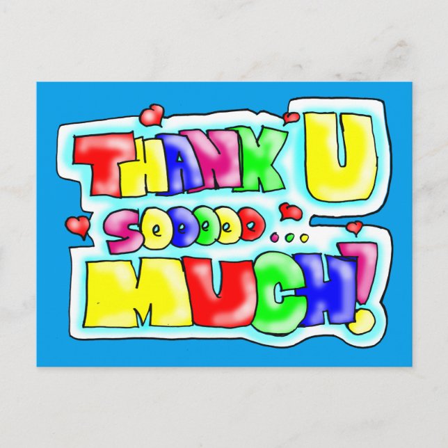 Thank You So Much! Postcard (Front)