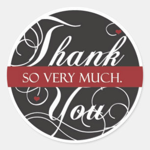 Thank you so very much classic round sticker