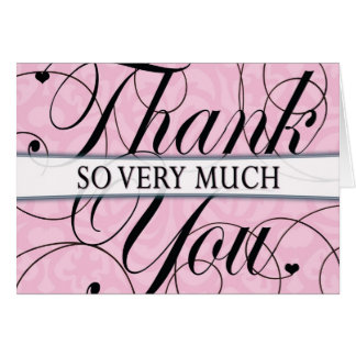 Thank You So Very Much Note Cards | Zazzle