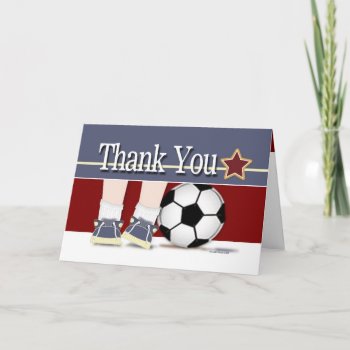 Thank You Soccer Card Template by mybabybundles at Zazzle