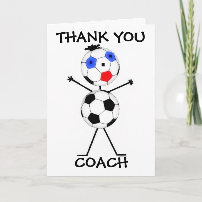 Thank You Soccer Coach Card (Front)