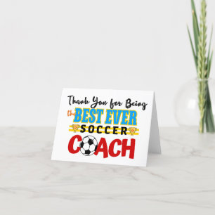 Thank You Soccer Coach Card