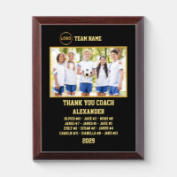 Thank You Soccer Coach Custom photo & Players name