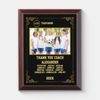Thank You Soccer Coach Custom photo & Players name