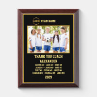 Thank You Soccer Coach Custom photo & Players name