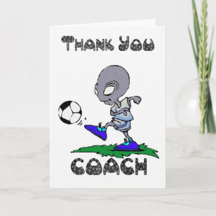 Thank you Soccer Coach, Football Coach Card