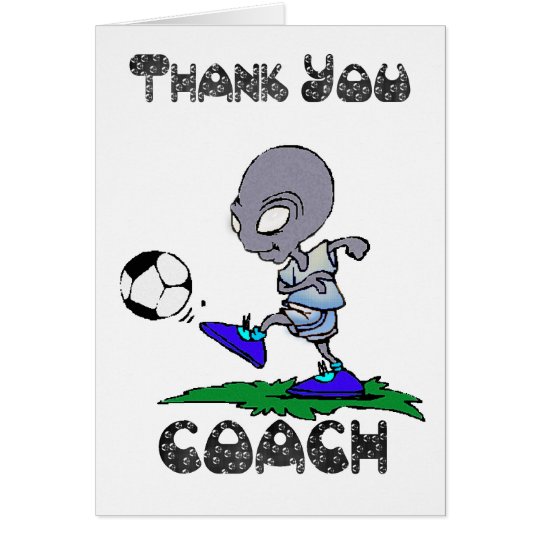 Thank you Soccer Coach, Football Coach Card