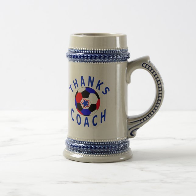 Thank You Soccer Coach  Gift Drink Stein (Right)