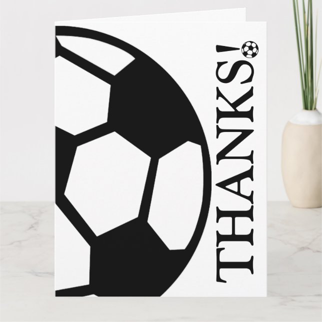 Thank You Soccer Coach Large Card (Front)