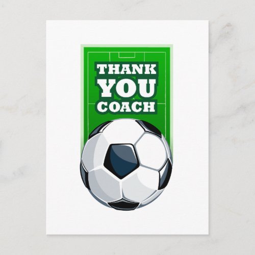 thank you soccer coach postcard
