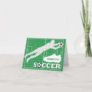 Thank You Soccer Field Shoes Goal Greeting Card