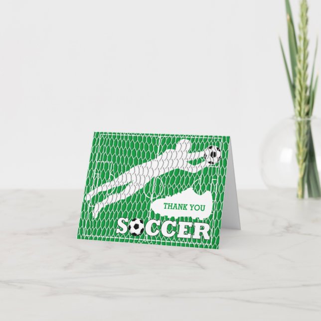 Thank You Soccer Field Shoes Goal Greeting Card (Front)