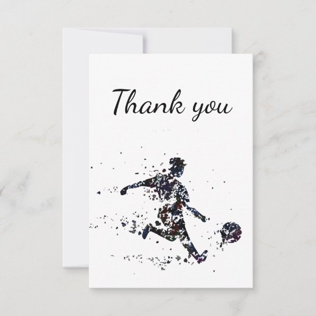 Thank You Soccer Football Sport Card (Front)