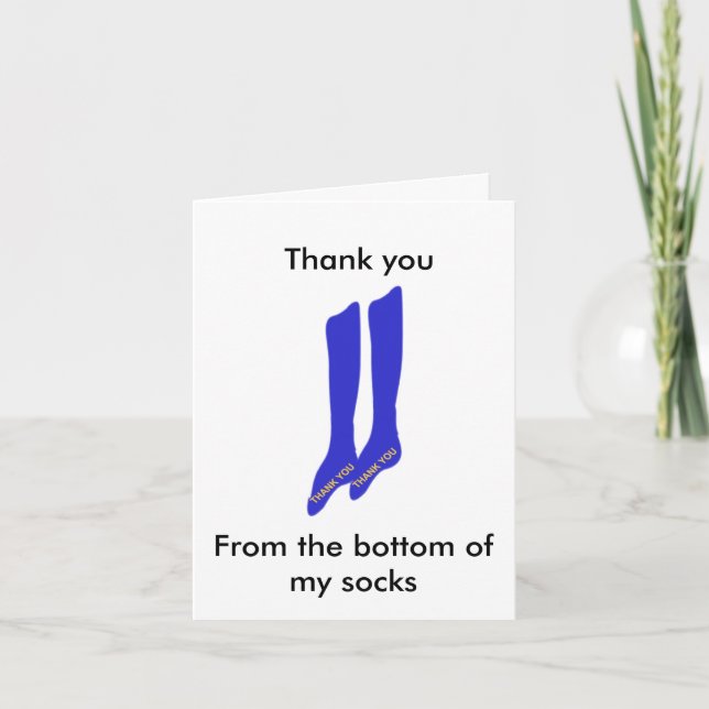 Thank You Socks Card (Front)