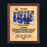 Thank You Softball Coach, Custom photo & names Award Plaque<br><div class="desc">A personalized softball with the coach and players' names, along with their custom pictures, can serve as a memorable and unique memento for a team. This thoughtful gesture fosters a sense of unity, pride, and camaraderie among team members, while also providing a tangible reminder of their shared experiences and achievements...</div>
