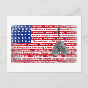 Thank You Soldier Dog Tags Postcard