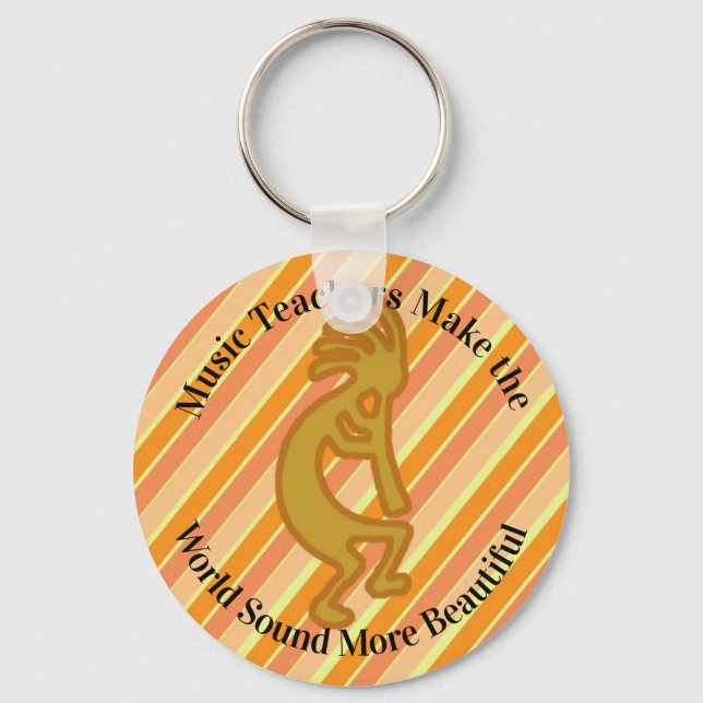 Thank You Southwest Kokopelli Music Teacher Keychain (Front)