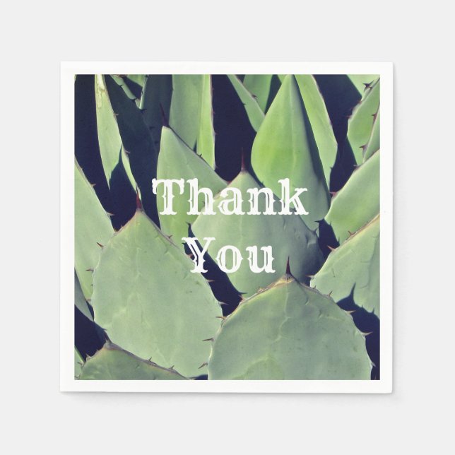 Thank You Southwestern Style Agave Appreciation Napkins (Front)