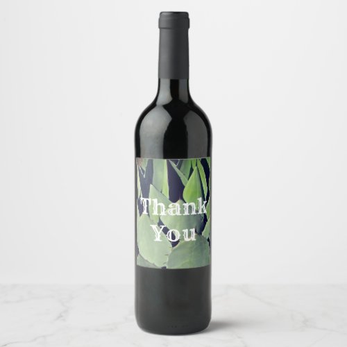 Thank You Southwestern Style Agave Appreciation Wine Label