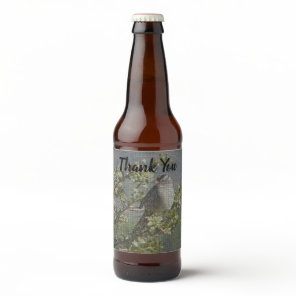 Thank You Sparrow on Branch Mosaic Appreciation Beer Bottle Label