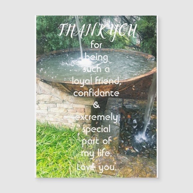 Thank You Special Friend Magnetic Greeting  Card (Front)