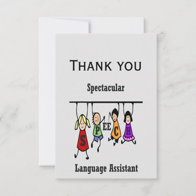 Thank You Spectacular Speech Language Assistant (Front)