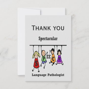 Thank You Spectacular Speech Language Pathologist by countrymousestudio at Zazzle