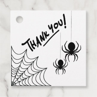 Thank you, spider favor tags