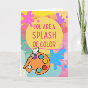 Thank You Splash of Color in My Life Card