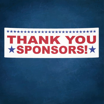 Thank You Sponsors Event Banner by Sideview at Zazzle